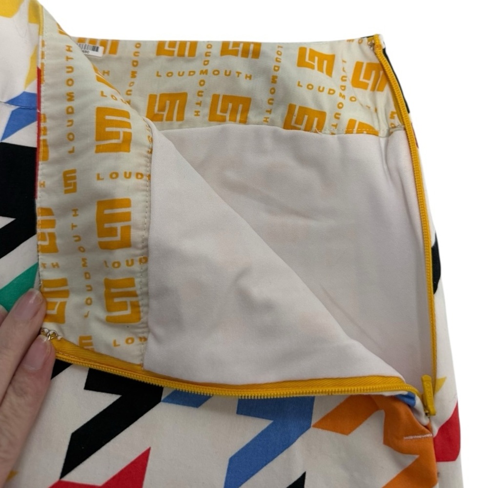Loudmouth Ladies Multicolor Houndstooth Golf Skirt Size 6 Y2K Retro Stretch Mini - Picture 5 of 6